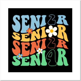 Senior 2024 Groovy Retro Class Of 2024 Graduation Senior 24 Posters and Art